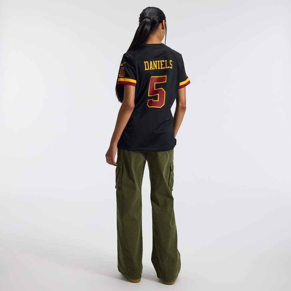 Women's Washington Commanders Jayden Daniels Black Hail Raiser Alternate Game Jersey