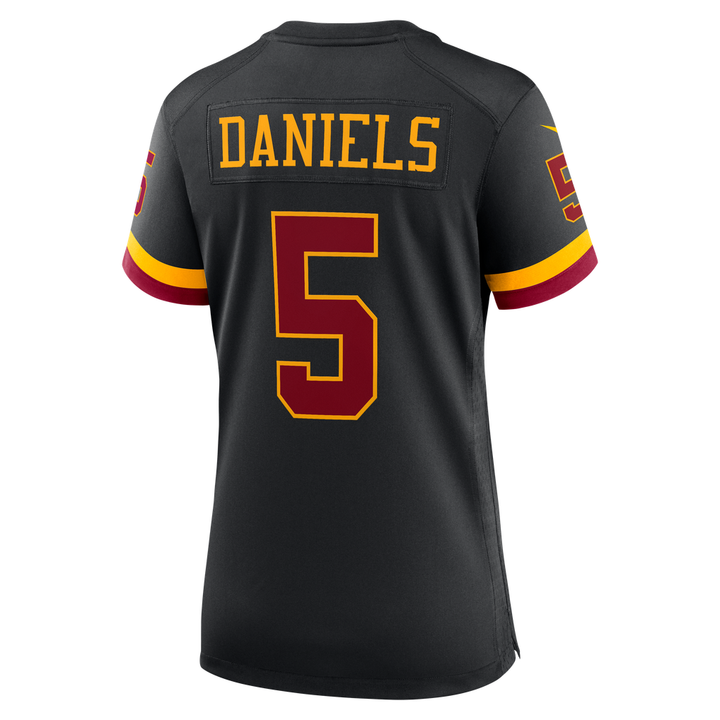 Women's Washington Commanders Jayden Daniels Black Hail Raiser Alternate Game Jersey