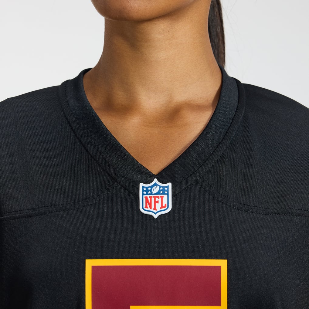 Women's Washington Commanders Jayden Daniels Black Hail Raiser Alternate Game Jersey