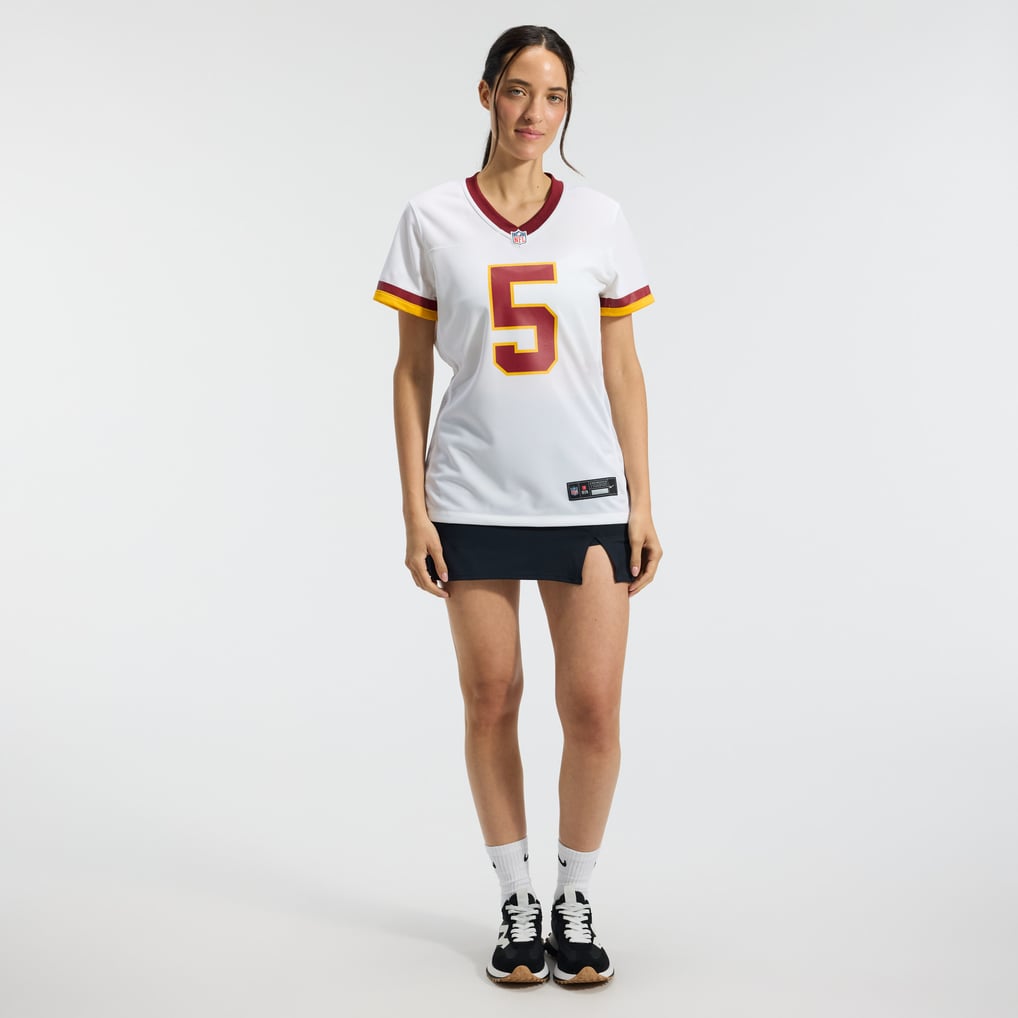 Women's Washington Commanders Jayden Daniels White Game Super Bowl Era Jersey