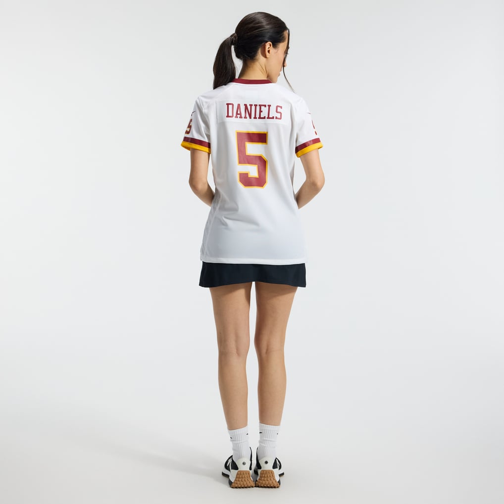 Women's Washington Commanders Jayden Daniels White Game Super Bowl Era Jersey