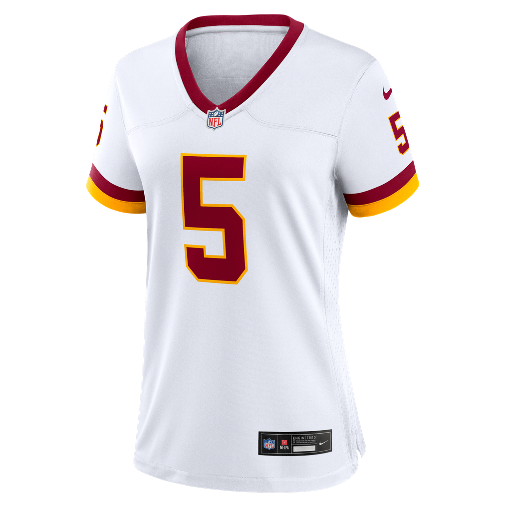 Women's Washington Commanders Jayden Daniels White Game Super Bowl Era Jersey