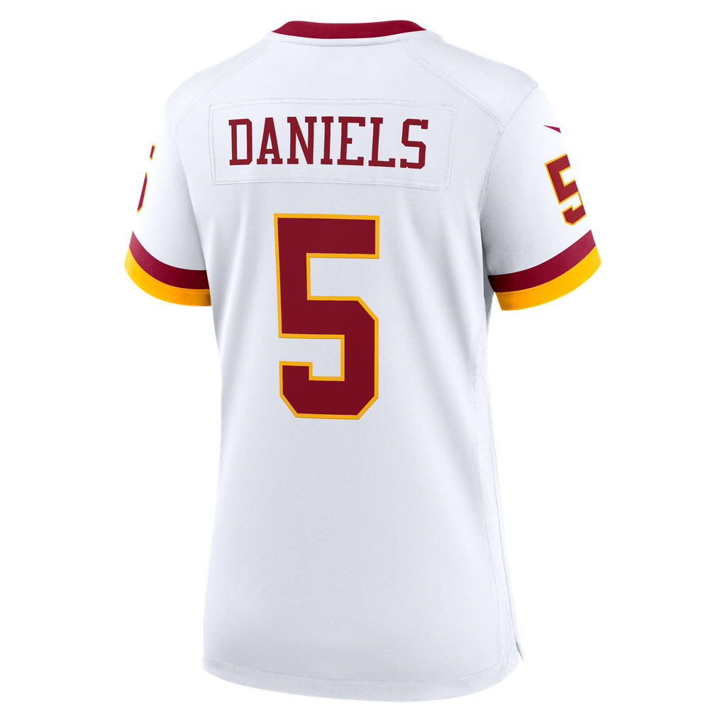 Women's Washington Commanders Jayden Daniels White Game Super Bowl Era Jersey