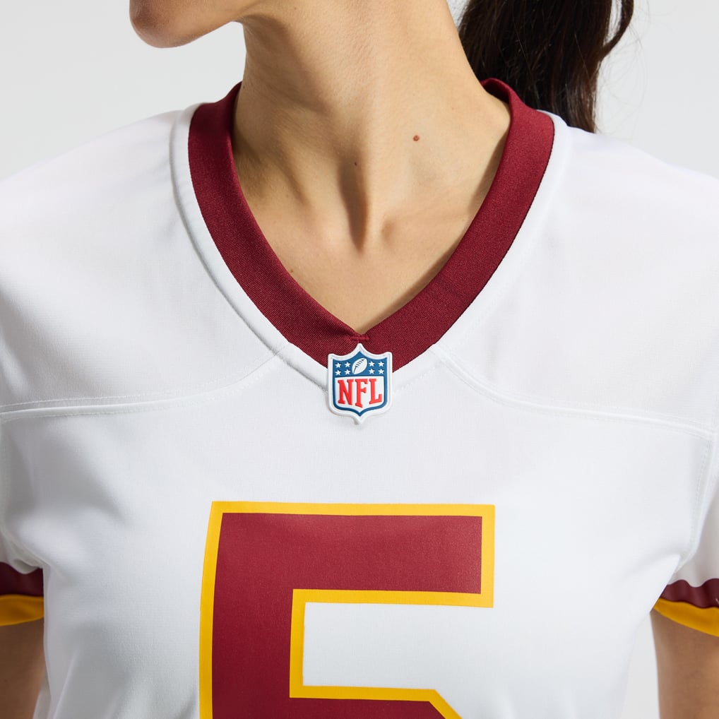 Women's Washington Commanders Jayden Daniels White Game Super Bowl Era Jersey