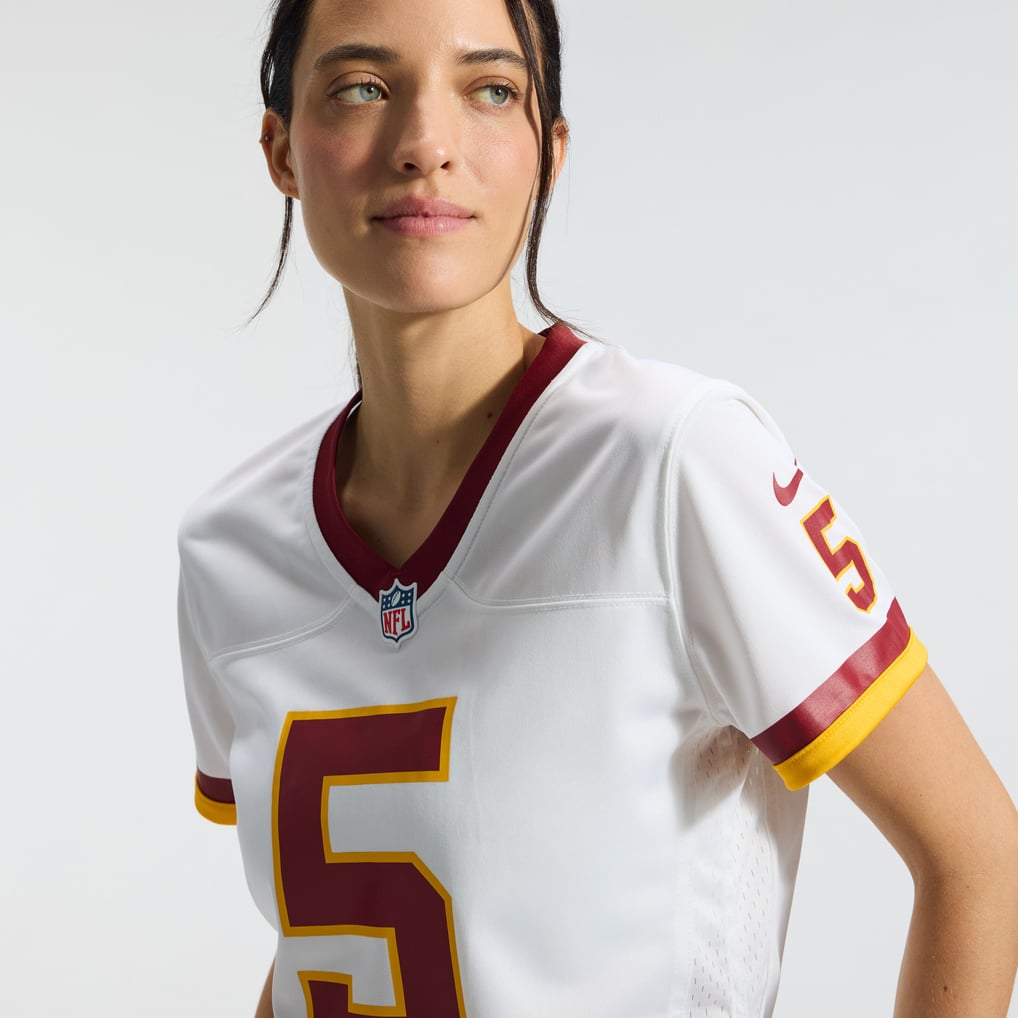 Women's Washington Commanders Jayden Daniels White Game Super Bowl Era Jersey