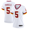 Women's Washington Commanders Jayden Daniels White Game Super Bowl Era Jersey