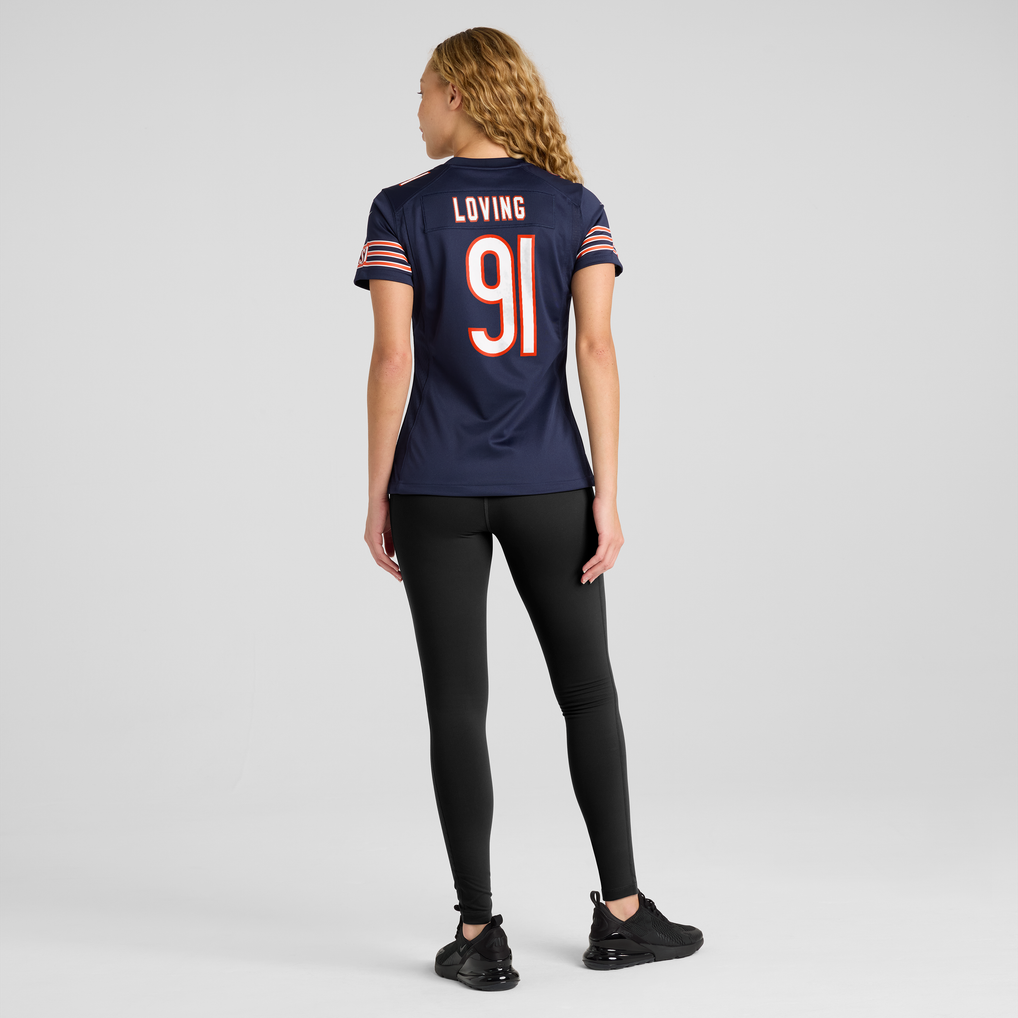 Women's Chicago Bears Jayden Loving Navy Team Game Jersey