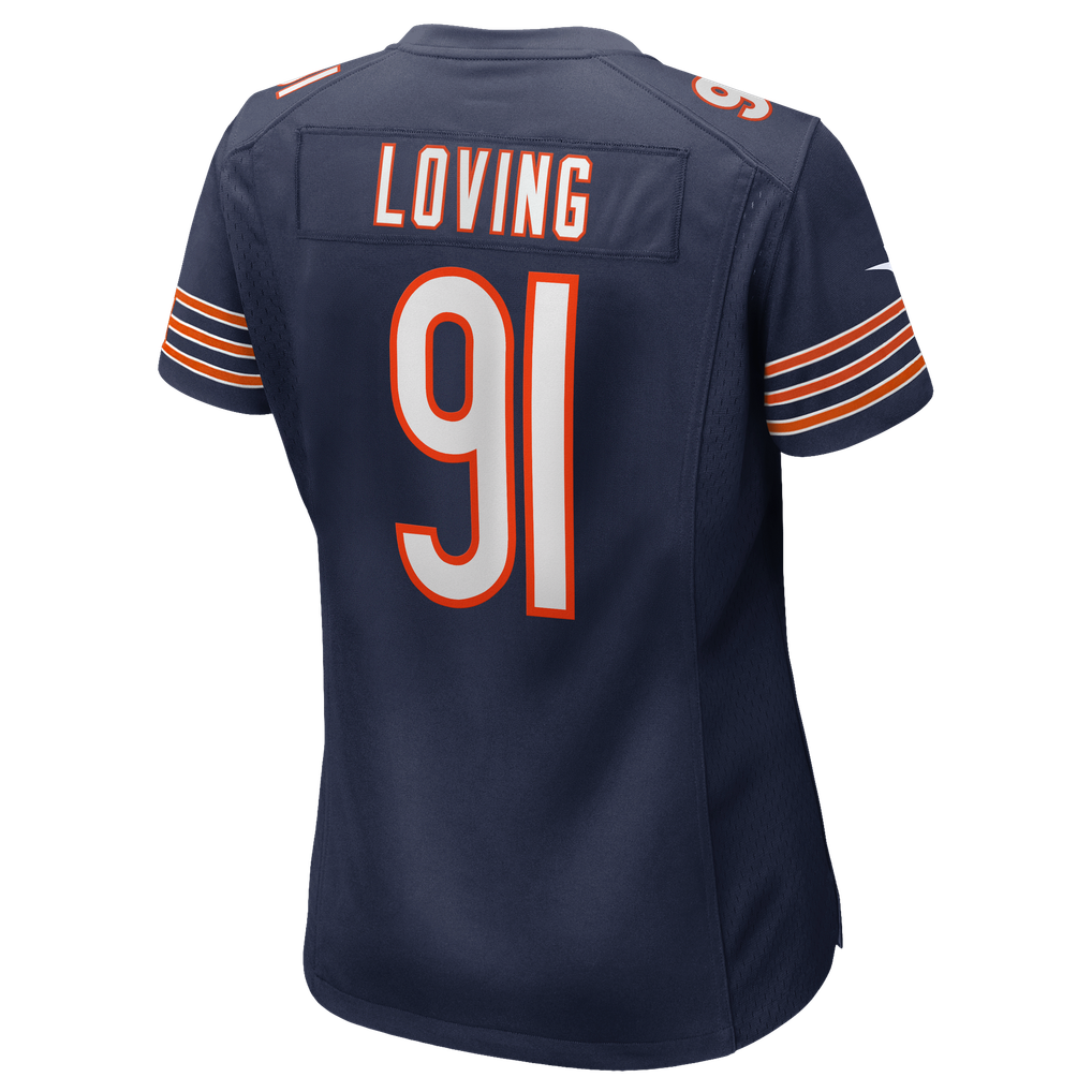 Women's Chicago Bears Jayden Loving Navy Team Game Jersey
