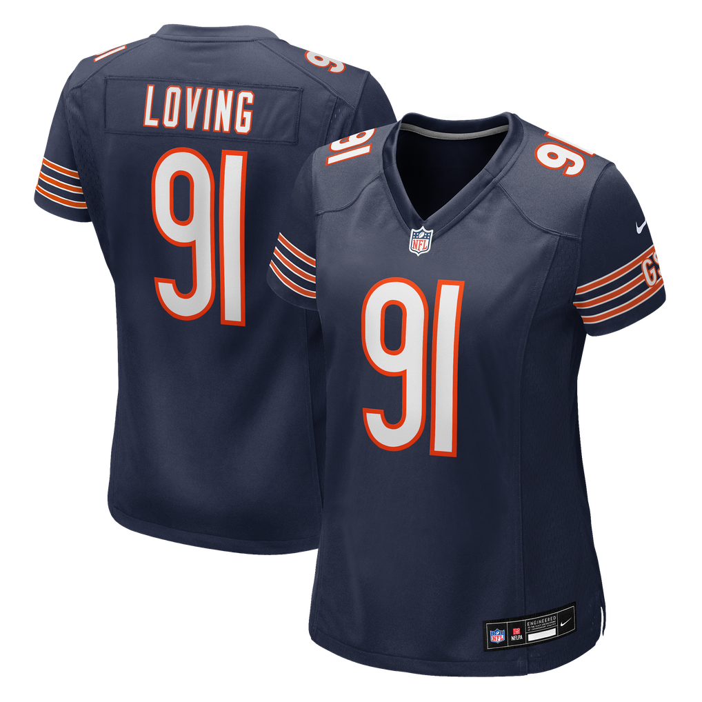Women's Chicago Bears Jayden Loving Navy Team Game Jersey