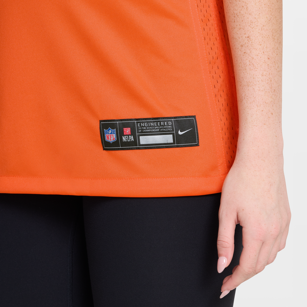 Women's Denver Broncos Jaylen Waddle Orange Mile High Collection 1977 Throwback Game Jersey