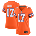 Women's Denver Broncos Jaylen Waddle Orange Mile High Collection 1977 Throwback Game Jersey