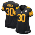 Women's Pittsburgh Steelers Jaylen Warren Black Alternate Game Jersey