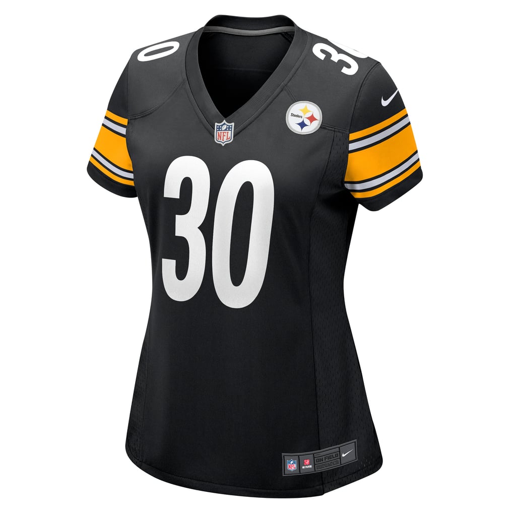 Women's Pittsburgh Steelers Jaylen Warren Black Game Player Jersey