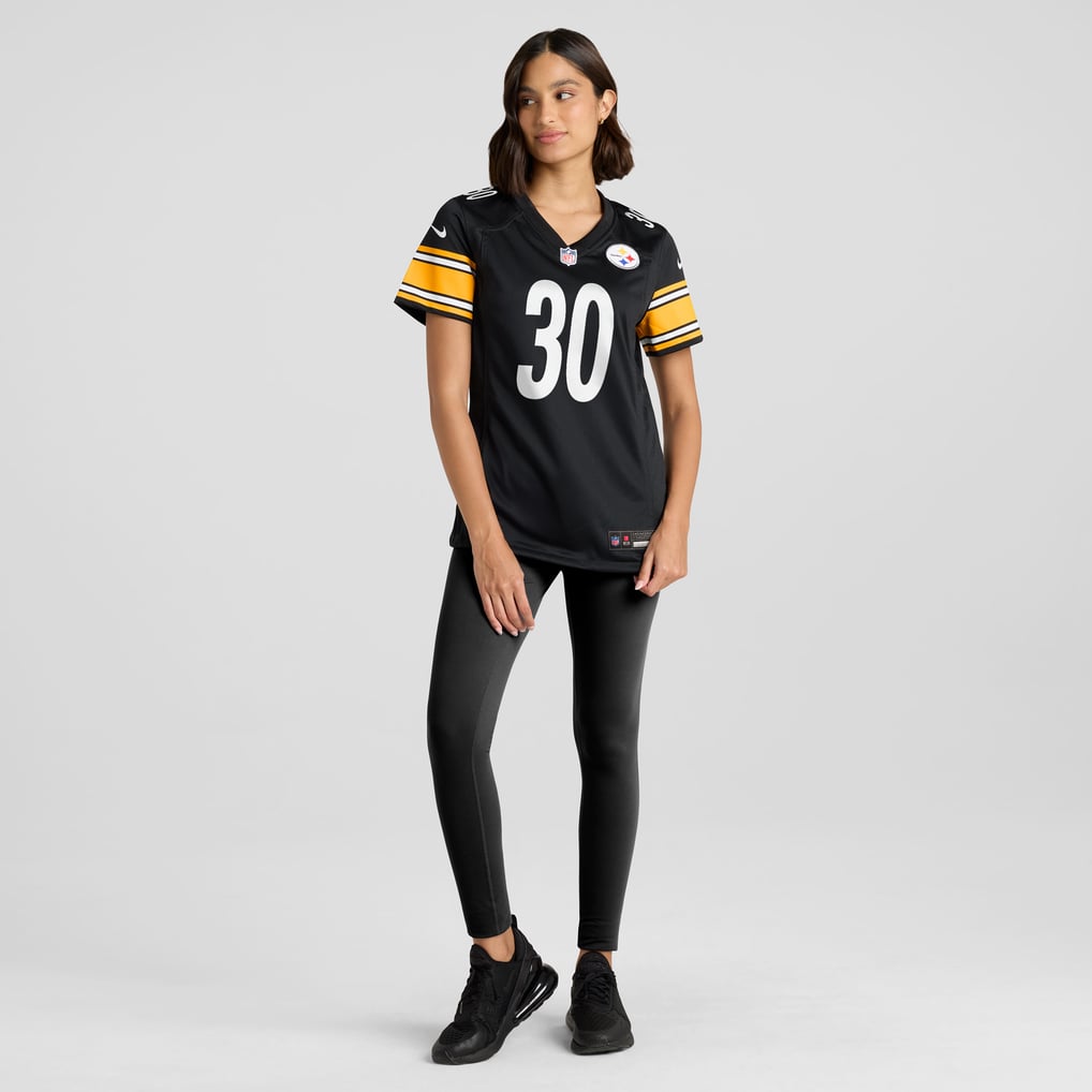 Women's Pittsburgh Steelers Jaylen Warren Black Game Player Jersey