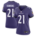 Women's Baltimore Ravens Jaylinn Hawkins Purple Team Game Jersey