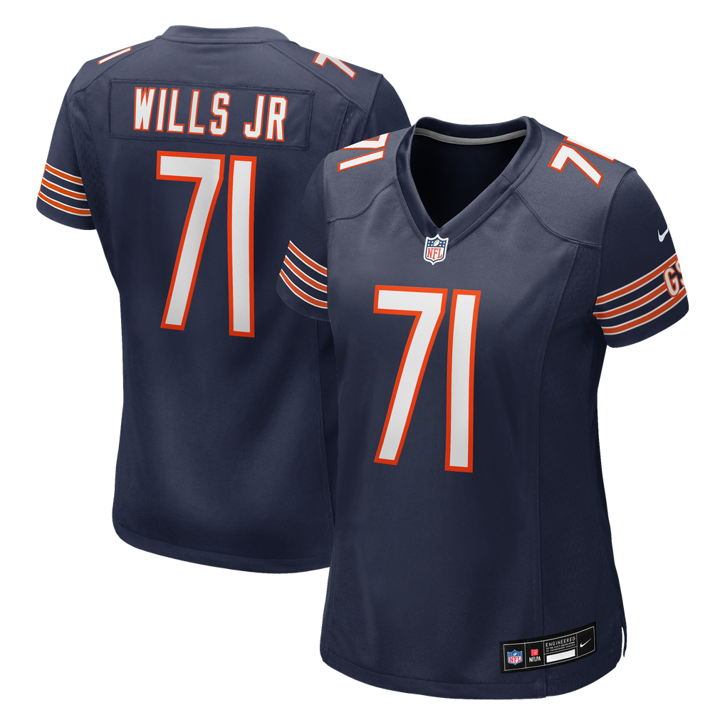 Women's Chicago Bears Jedrick Wills Jr. Navy Team Game Jersey