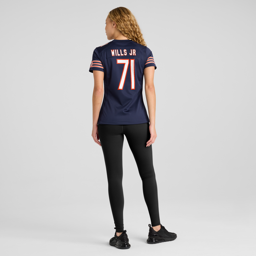 Women's Chicago Bears Jedrick Wills Jr. Navy Team Game Jersey