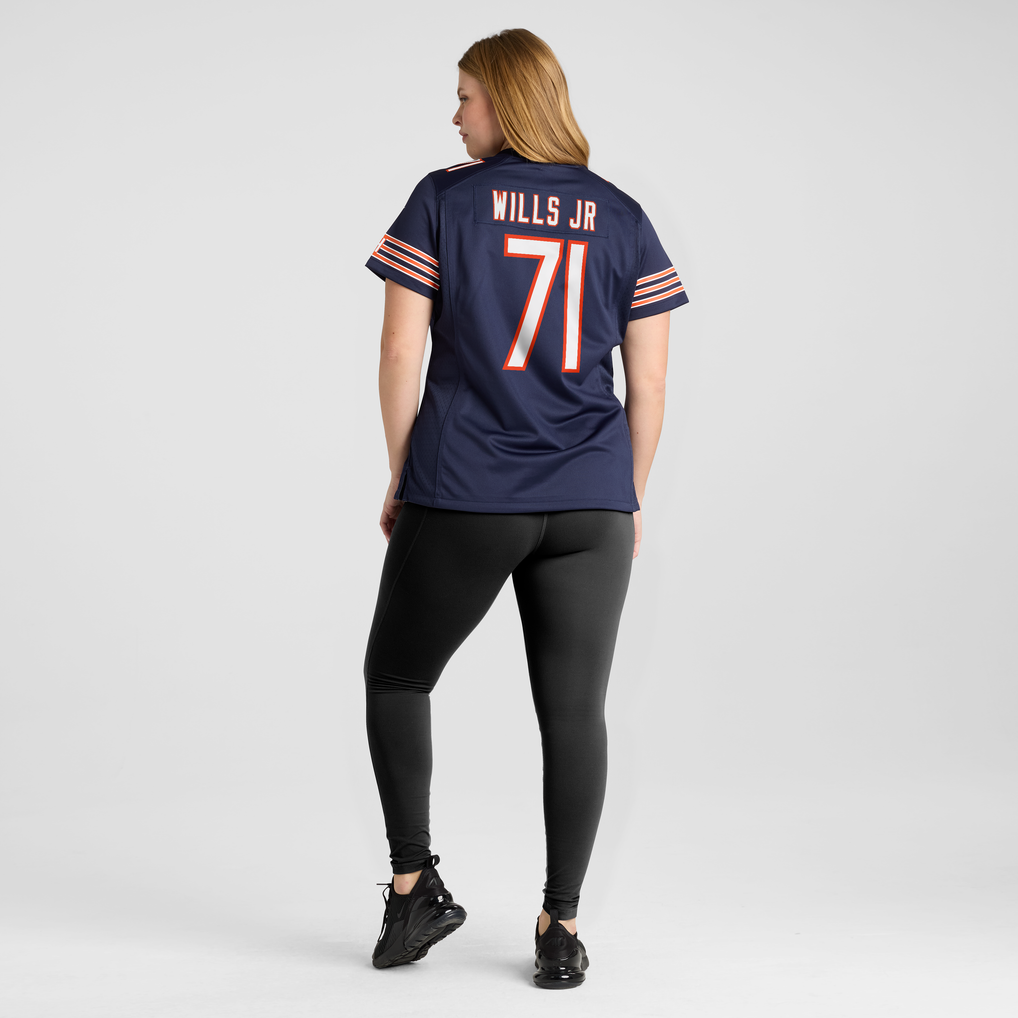 Women's Chicago Bears Jedrick Wills Jr. Navy Team Game Jersey