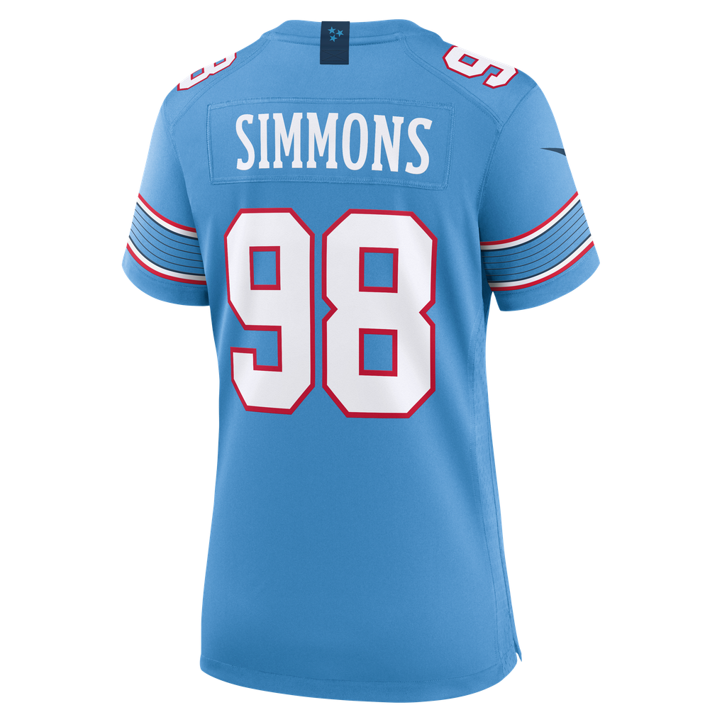 Women's Tennessee Titans Jeffery Simmons Light Blue Game Jersey