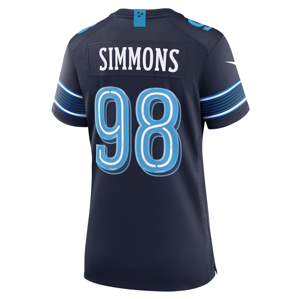 Women's Tennessee Titans Jeffery Simmons Navy 2026 Rivalries Collection Game Jersey