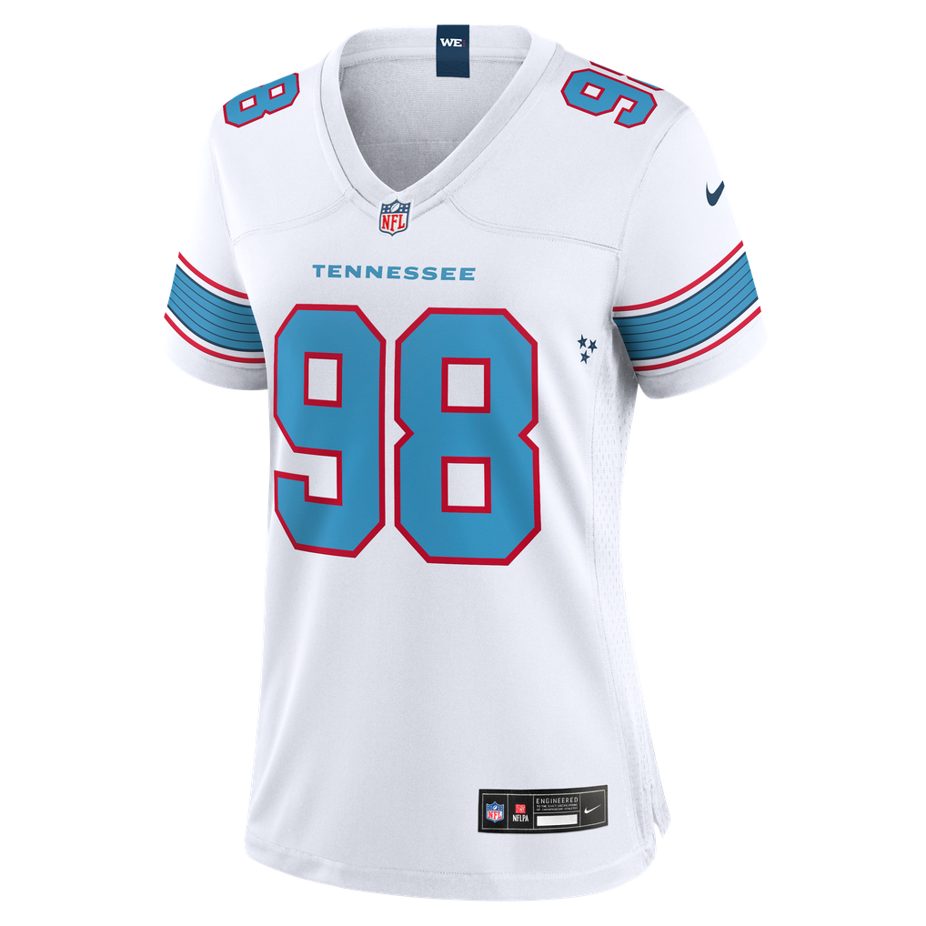 Women's Tennessee Titans Jeffery Simmons White Game Jersey