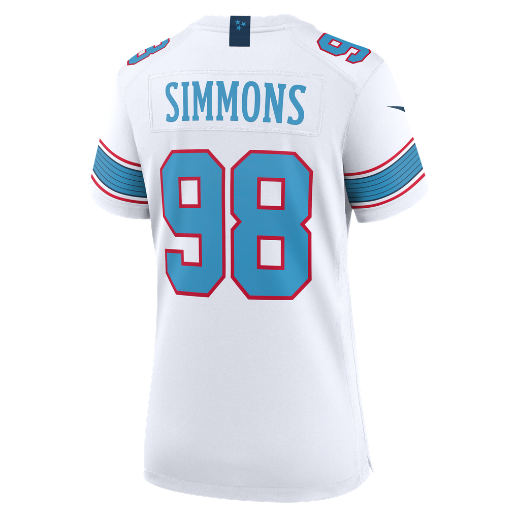 Women's Tennessee Titans Jeffery Simmons White Game Jersey