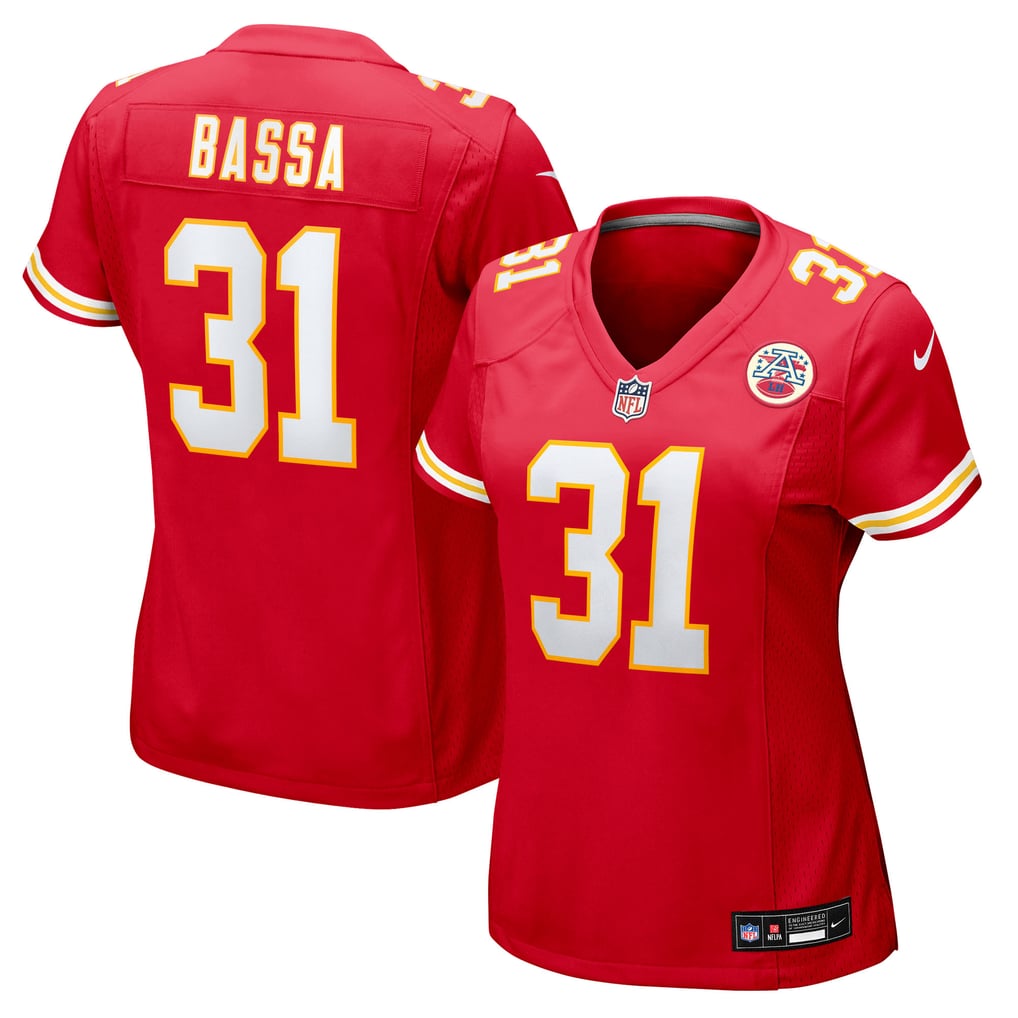 Women's Kansas City Chiefs Jeffrey Bassa Red Team Game Jersey