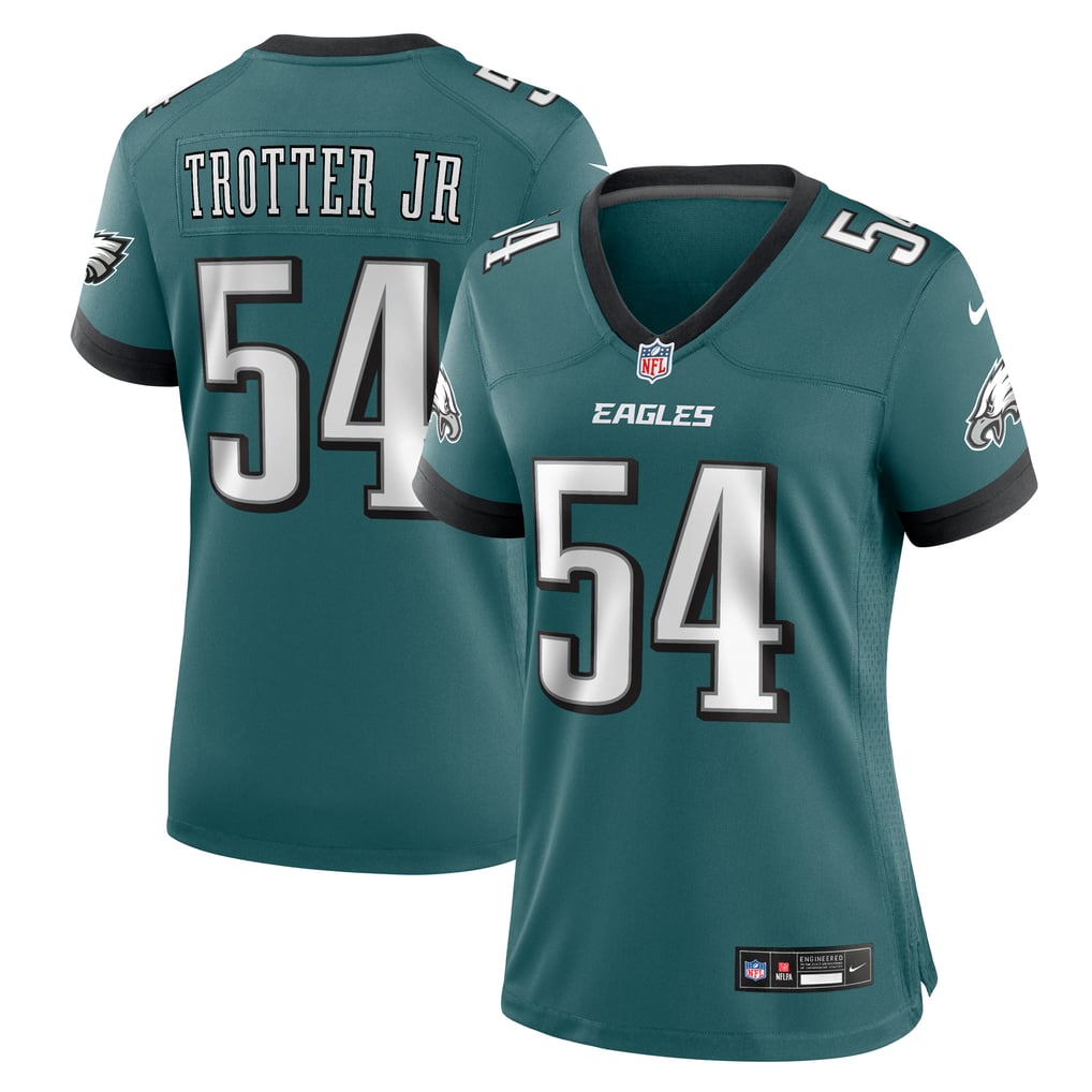 Women's Philadelphia Eagles Jeremiah Trotter Jr. Midnight Green Team Game Jersey