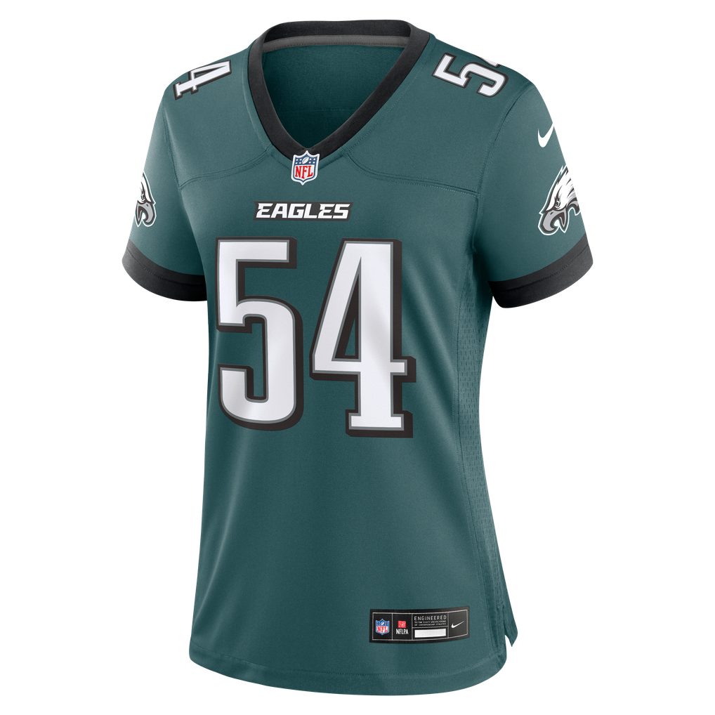 Women's Philadelphia Eagles Jeremiah Trotter Jr. Midnight Green Team Game Jersey
