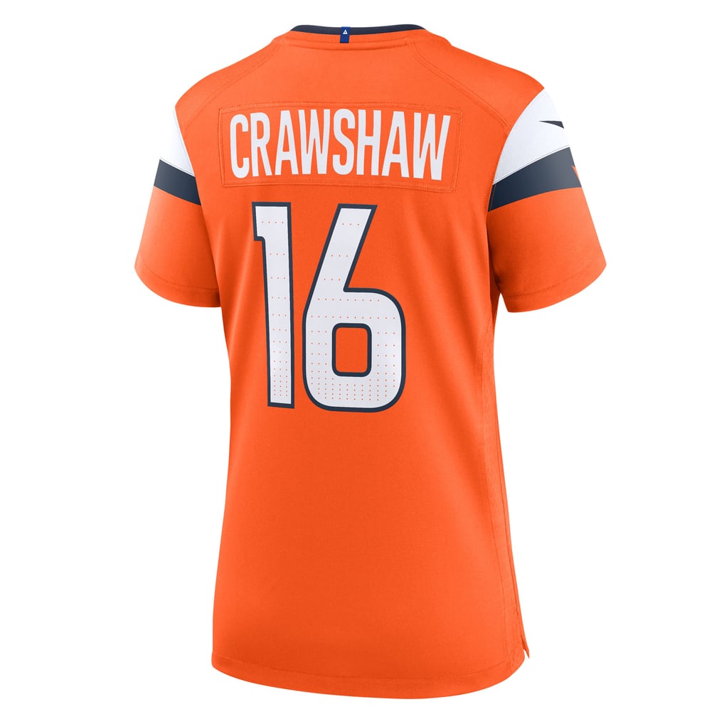 Women's Denver Broncos Jeremy Crawshaw Orange Team Game Jersey