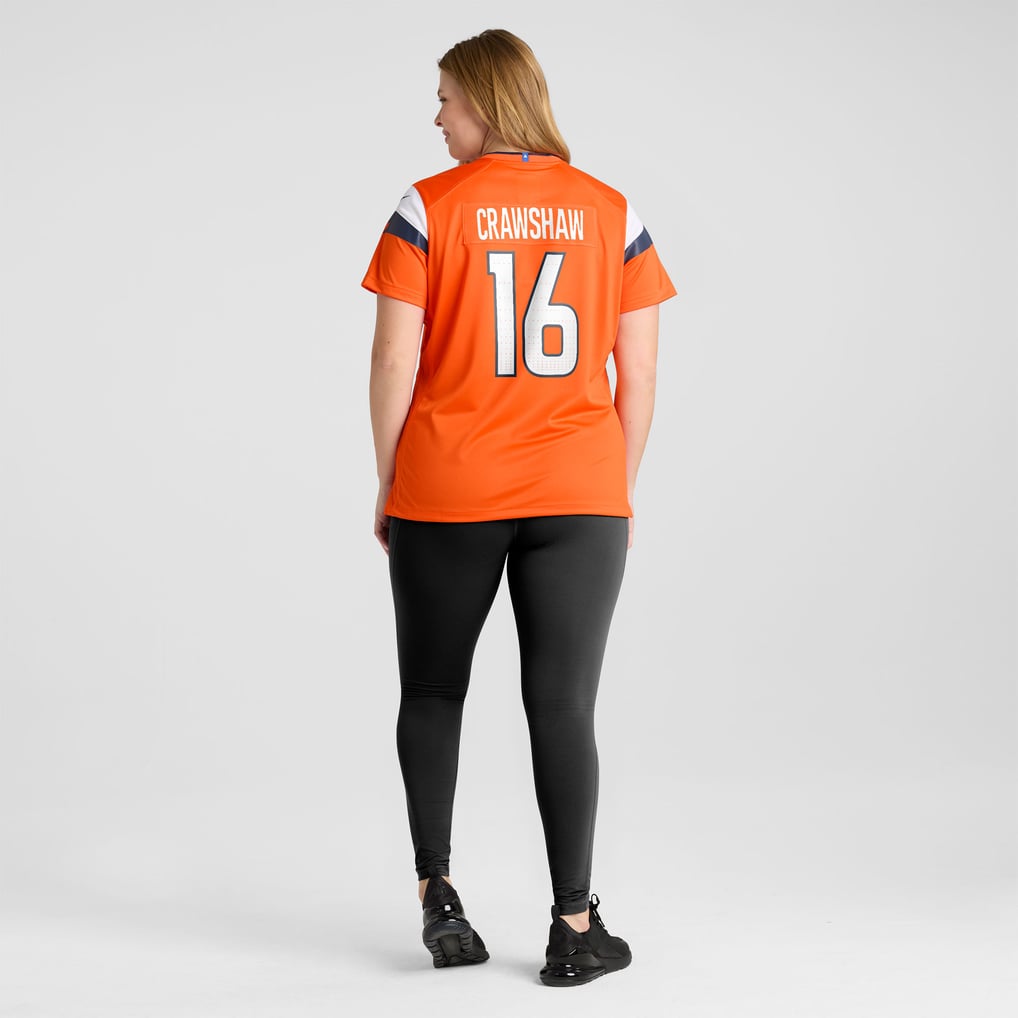 Women's Denver Broncos Jeremy Crawshaw Orange Team Game Jersey