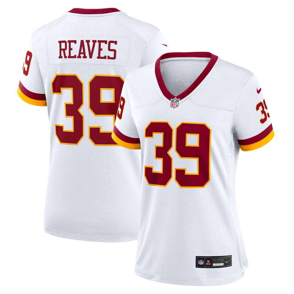 Women's Washington Commanders Jeremy Reaves White Game Super Bowl Era Jersey
