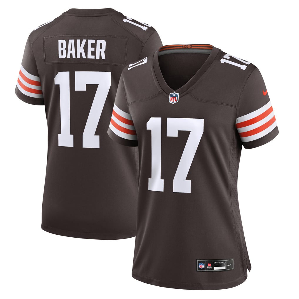 Women's Cleveland Browns Jerome Baker Brown Team Game Jersey
