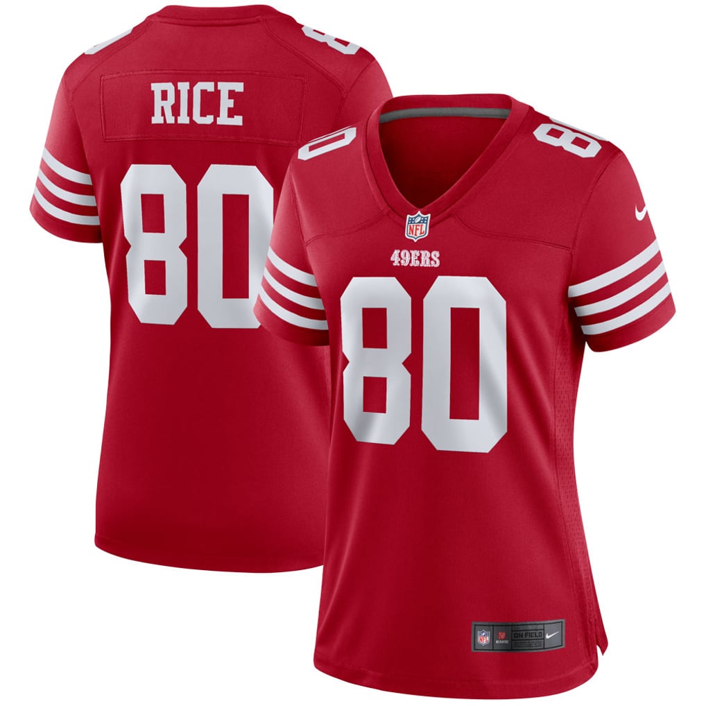 Women's San Francisco 49ers Jerry Rice Scarlet Retired Player Game Jersey