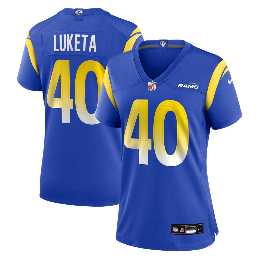 Women's Los Angeles Rams Jesse Luketa Royal Team Game Jersey