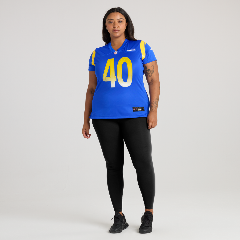 Women's Los Angeles Rams Jesse Luketa Royal Team Game Jersey