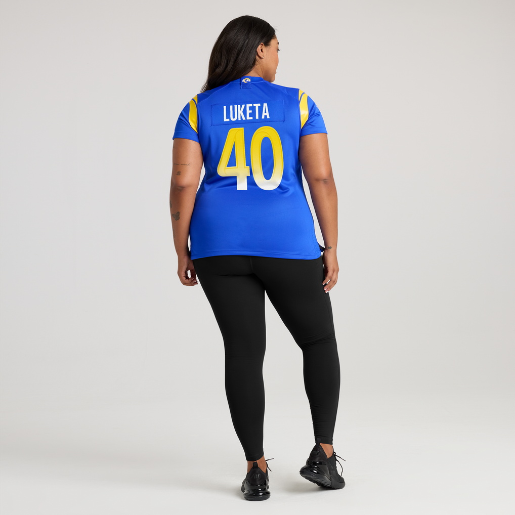 Women's Los Angeles Rams Jesse Luketa Royal Team Game Jersey