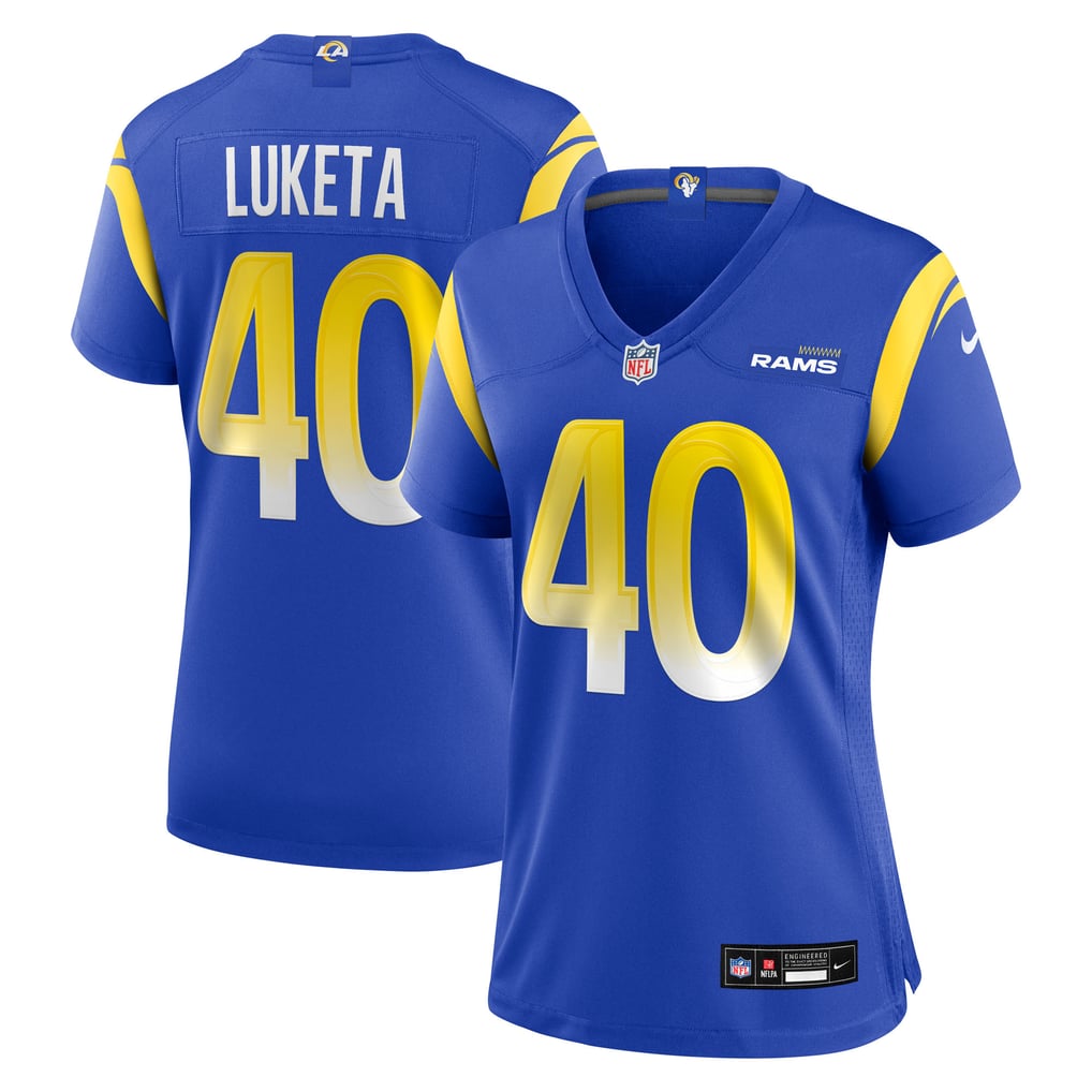 Women's Los Angeles Rams Jesse Luketa Royal Team Game Jersey