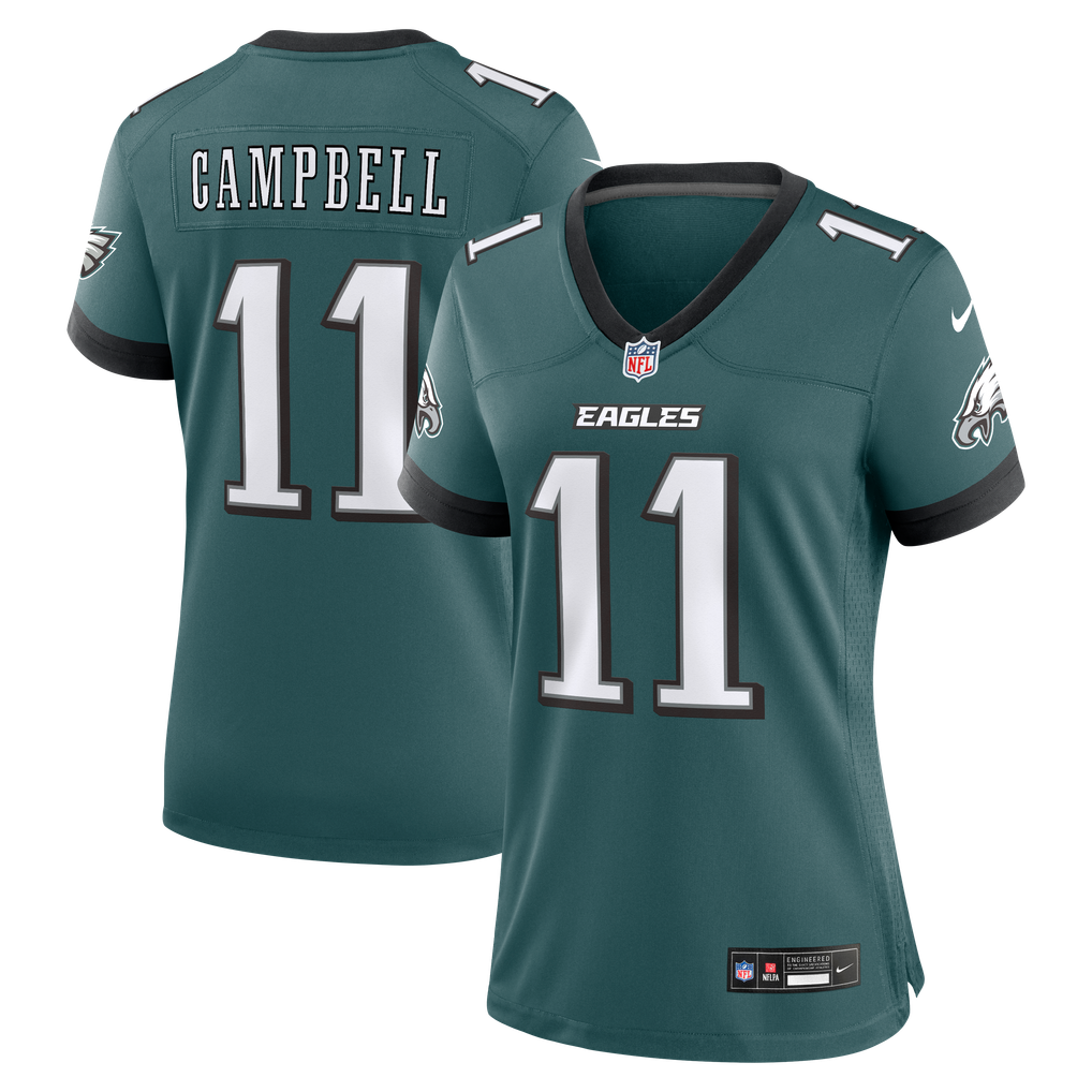 Women's Philadelphia Eagles Jihaad Campbell Midnight Green Team Game Jersey