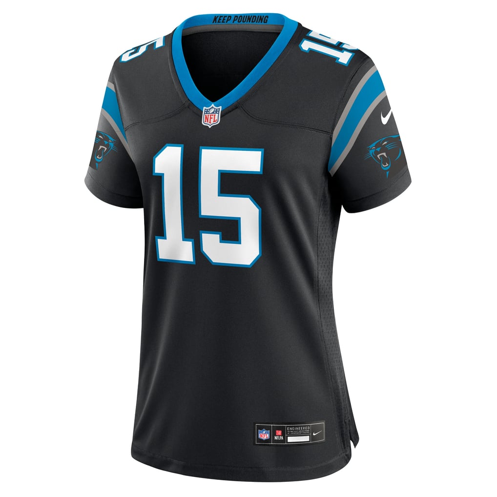Women's Carolina Panthers Jimmy Horn Jr Black Team Game Jersey