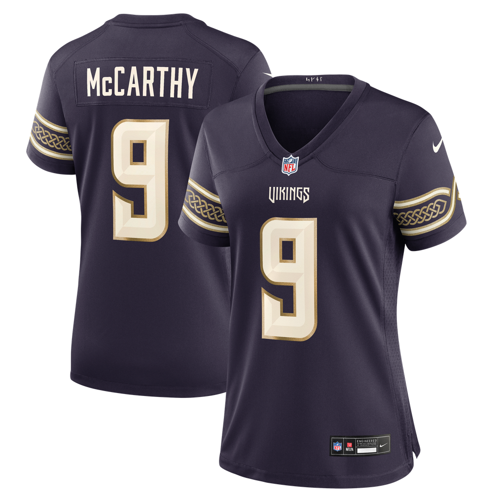 Women's Minnesota Vikings J.J McCarthy Purple 2026 Rivalries Collection Game Jersey