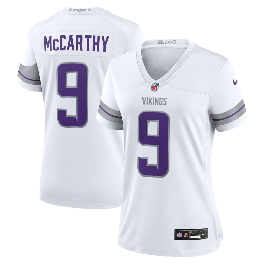 Women's Minnesota Vikings J.J. McCarthy White Alternate Game Player Jersey