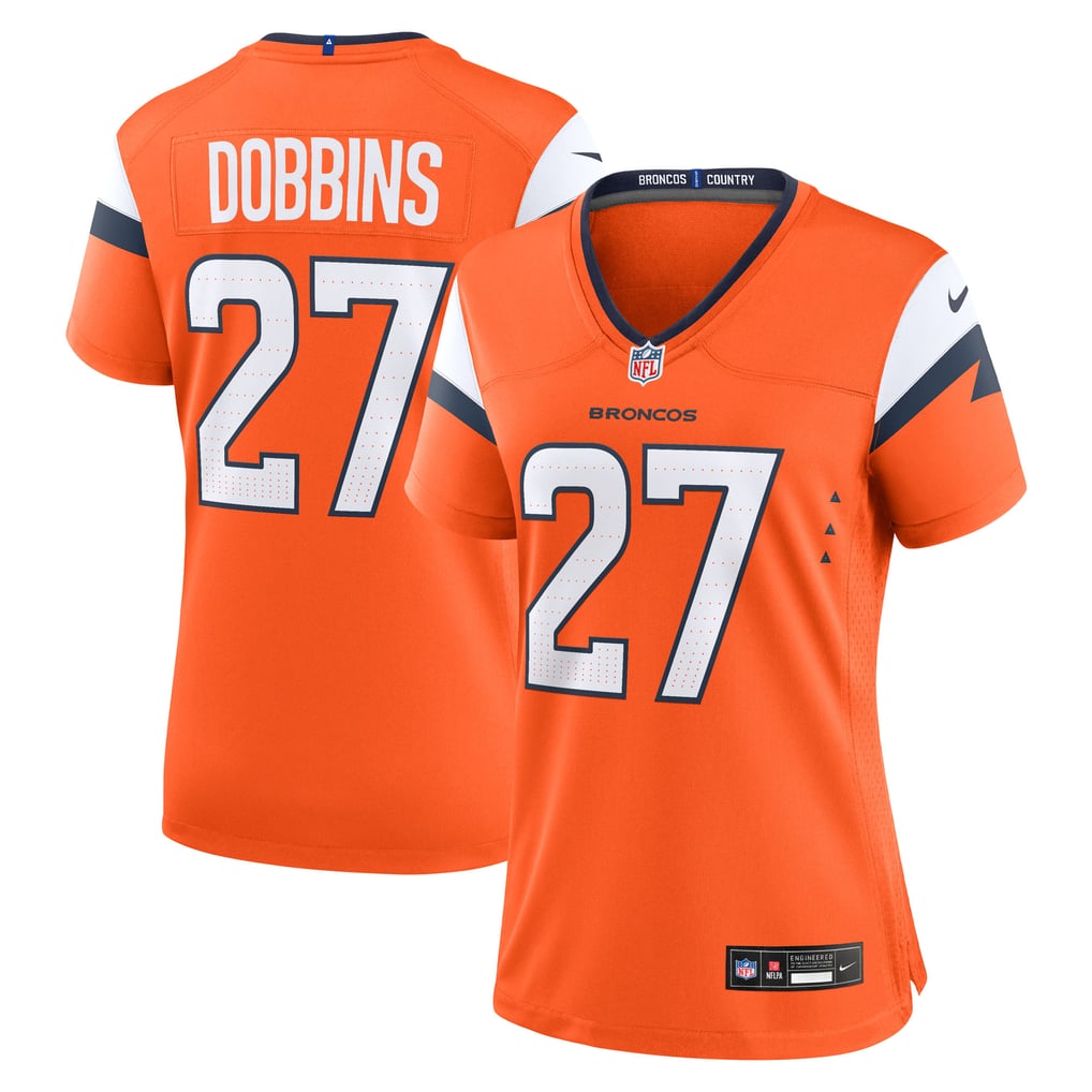 Women's Denver Broncos J.K. Dobbins Orange Team Game Jersey