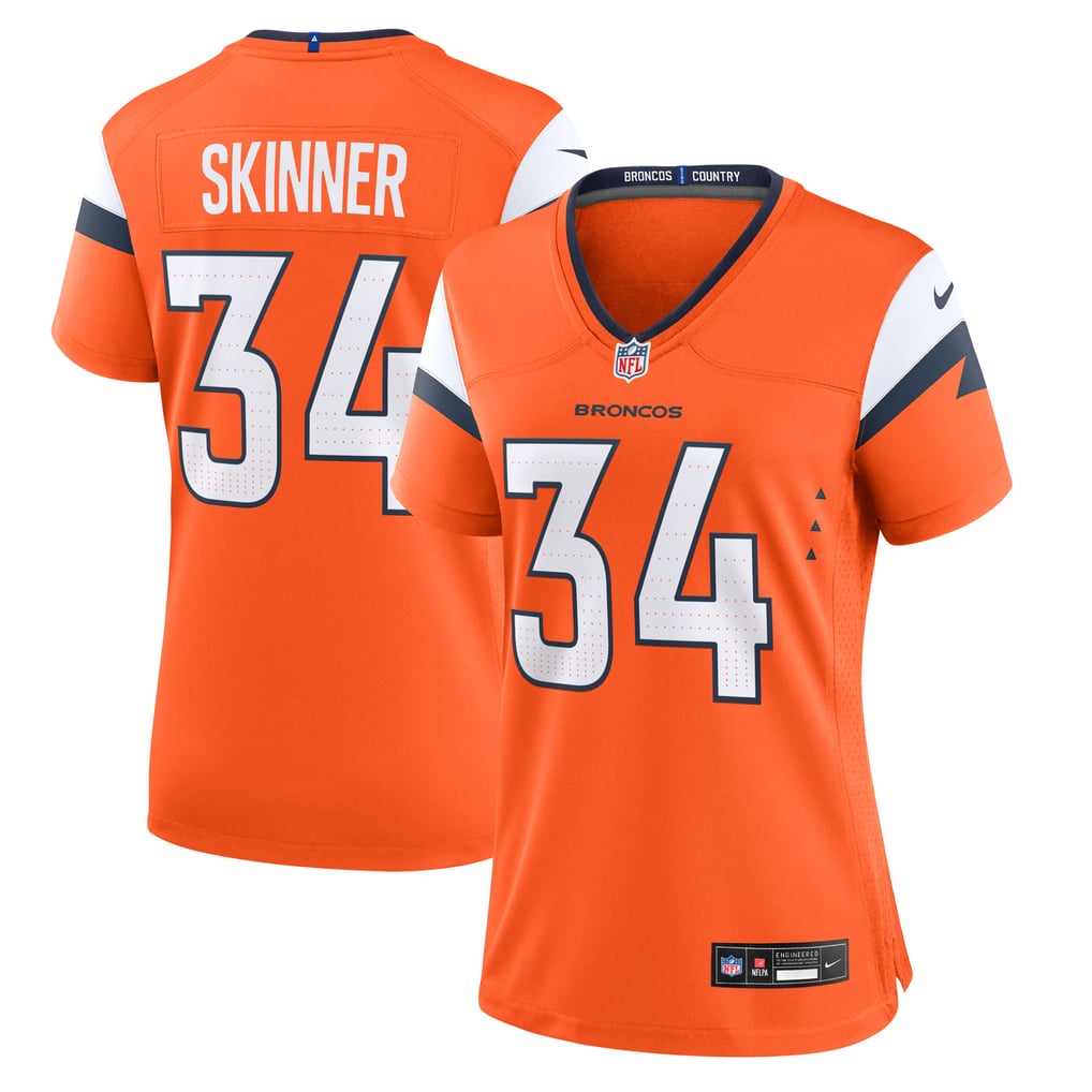 Women's Denver Broncos JL Skinner Orange Team Game Jersey