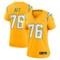 Women's Los Angeles Chargers Joe Alt Gold Alternate Charger Power Game Jersey
