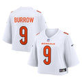 Women's Cincinnati Bengals Joe Burrow White Cropped Fashion Game Jersey