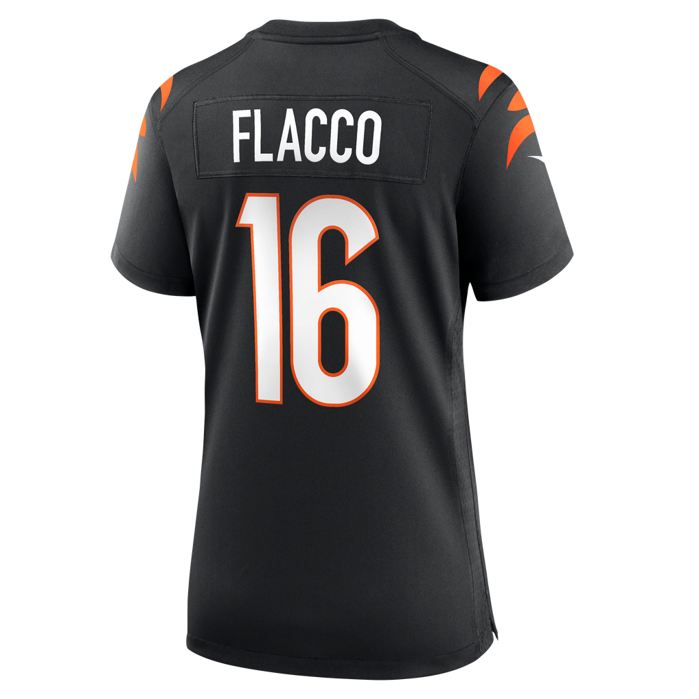 Women's Cincinnati Bengals Joe Flacco Black Team Game Jersey