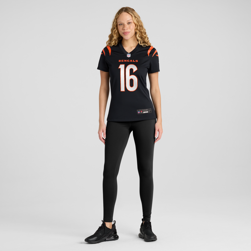 Women's Cincinnati Bengals Joe Flacco Black Team Game Jersey