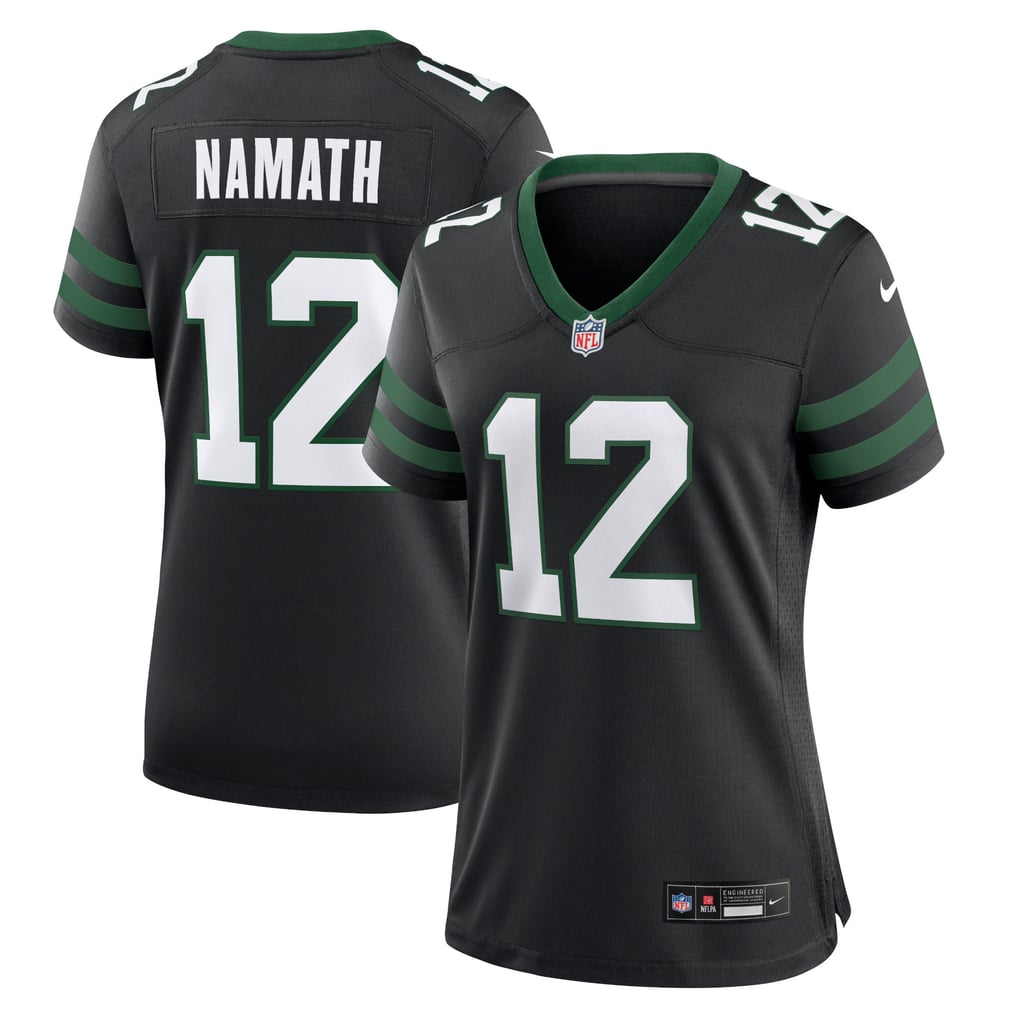 Women's New York Jets Joe Namath Legacy Black Retired Player Alternate Game Jersey