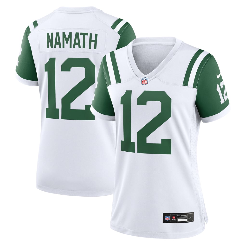 Women's New York Jets Joe Namath White Classic Alternate Retired Player Game Jersey